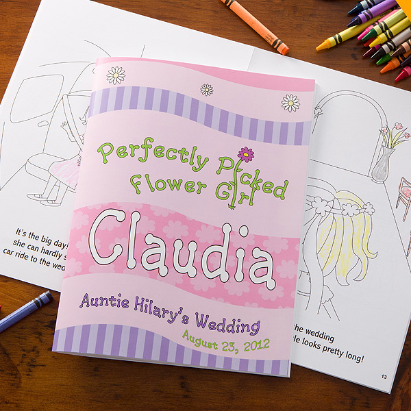flower girl coloring book