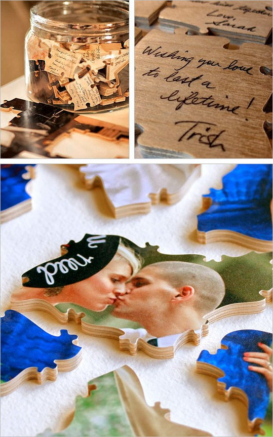 wedding guestbook ideas wedding puzzle