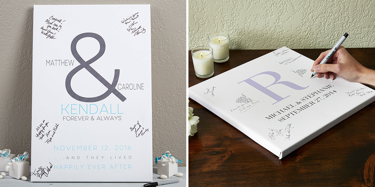 Canvas Print Wedding guestbook Ideas