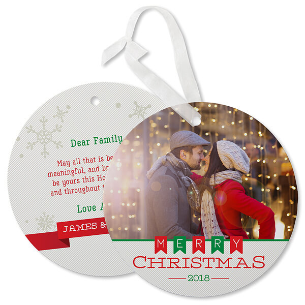 Photo Ornament Christmas Card