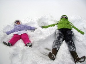 snow angels family photo