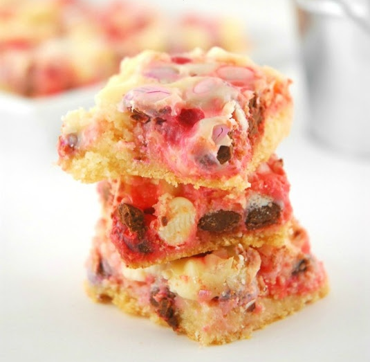 valentine's cookie bars