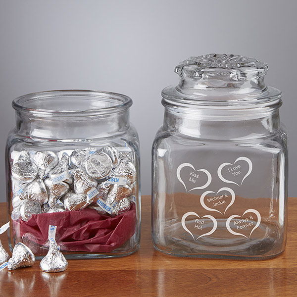 Custom Conversation Hearts Candy Jar