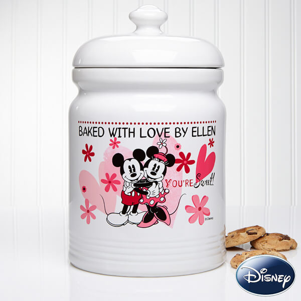 Personalized Mickey & Minnie Mouse Cookie Jar
