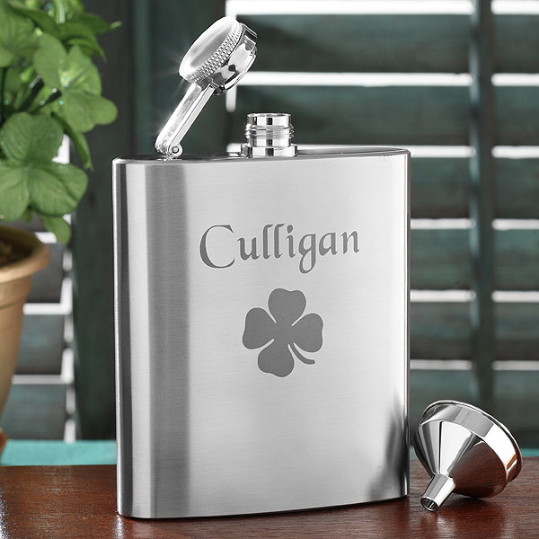 custom Irish flask