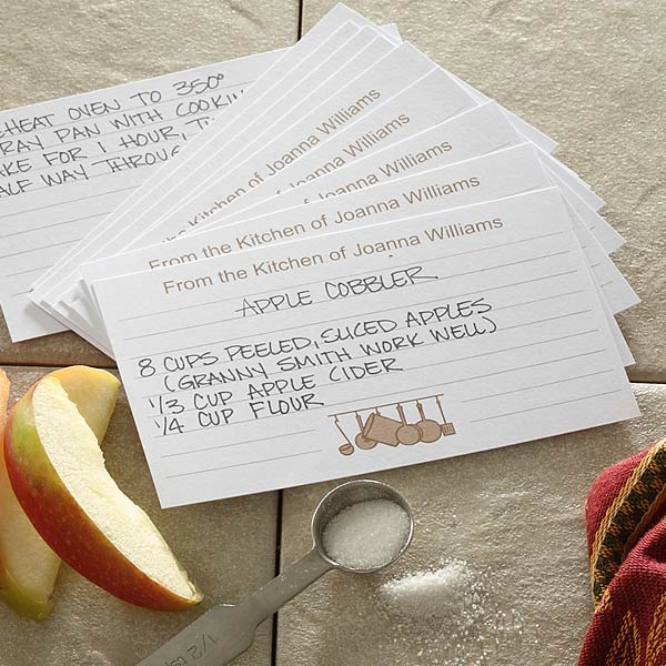 Personalized Recipe Cards, Bridal Shower Recipe Cards