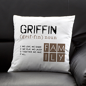 custom family pillow