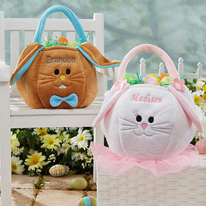 personalized bunny basket
