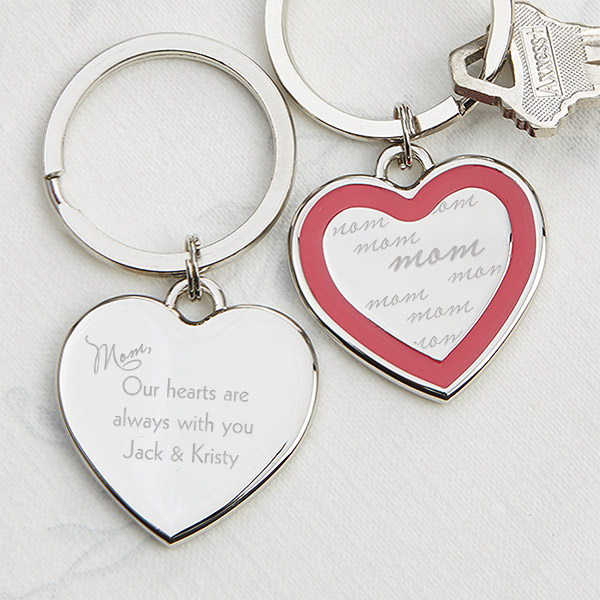 custom heart keyring