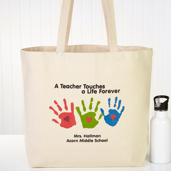 Touches A Life Personalized Teacher Tote Bag
