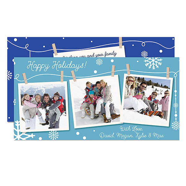 Clothesline Personalized Photo Postcards