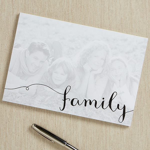 personal christmas cards with Custom Photo Notepad