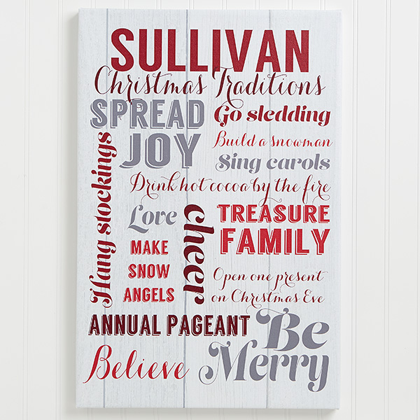 Holiday Family Traditions Canvas Print