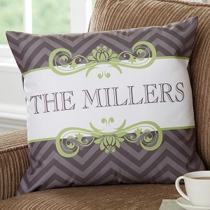 decorating with throw pillows with Custom Family Name Pillows