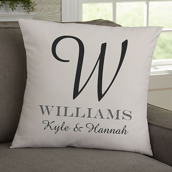 decorating with throw pillows Our Monogram Throw Pillow