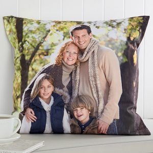 decorating with throw pillows with Family Photo Pillows