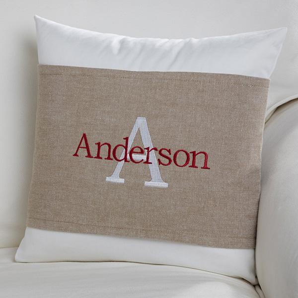 decorating with throw pillows with monogram pillow