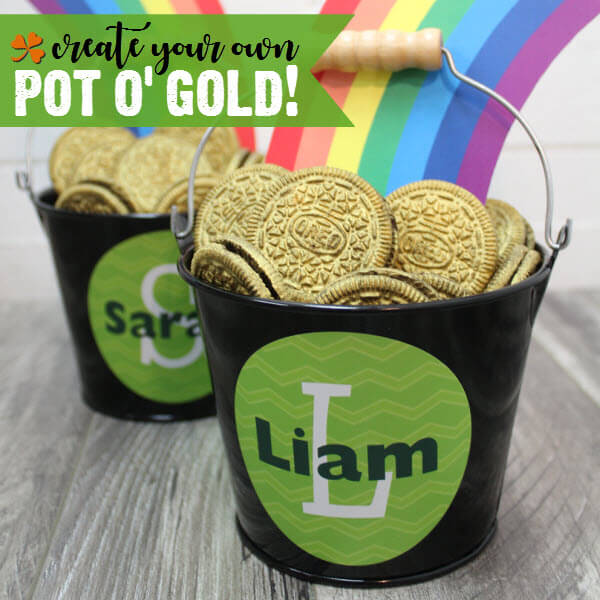 st. patrick's day craft idea with DIY Oreo Pot of Gold