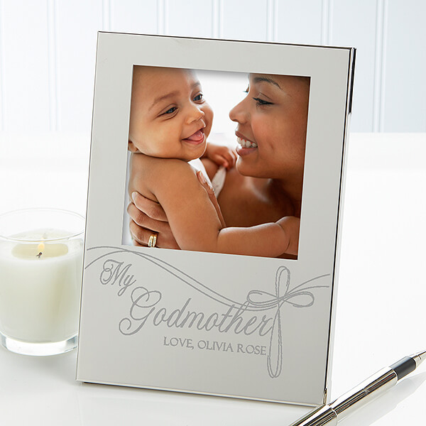 christening gift ideas Godparent's Personalized Engraved Picture Frame