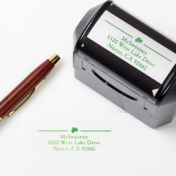Irish-inspired stationery with Irish Pride Self-Inking Address Stamp