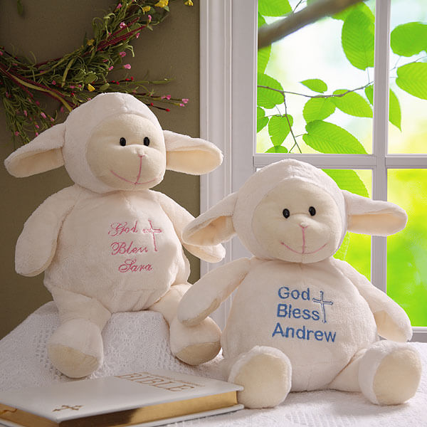 Baptism Blessings Personalized Baby Lamb