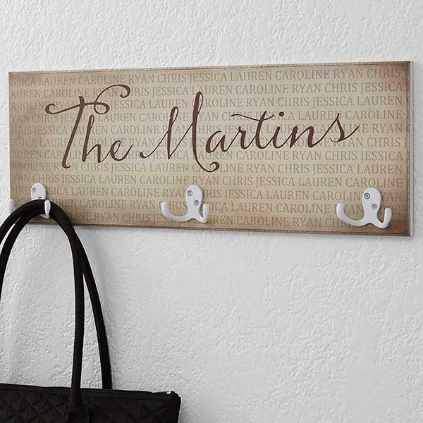 Together Forever Personalized Coat Rack