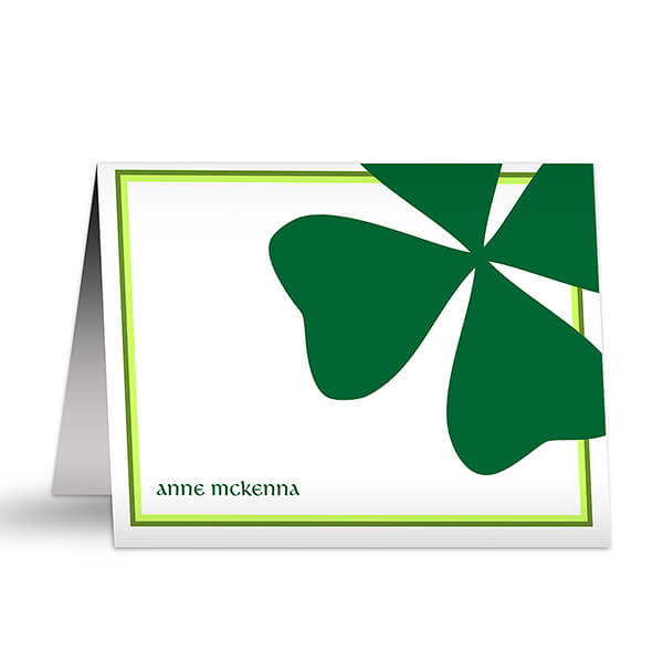 Shamrock Personalized Note Cards