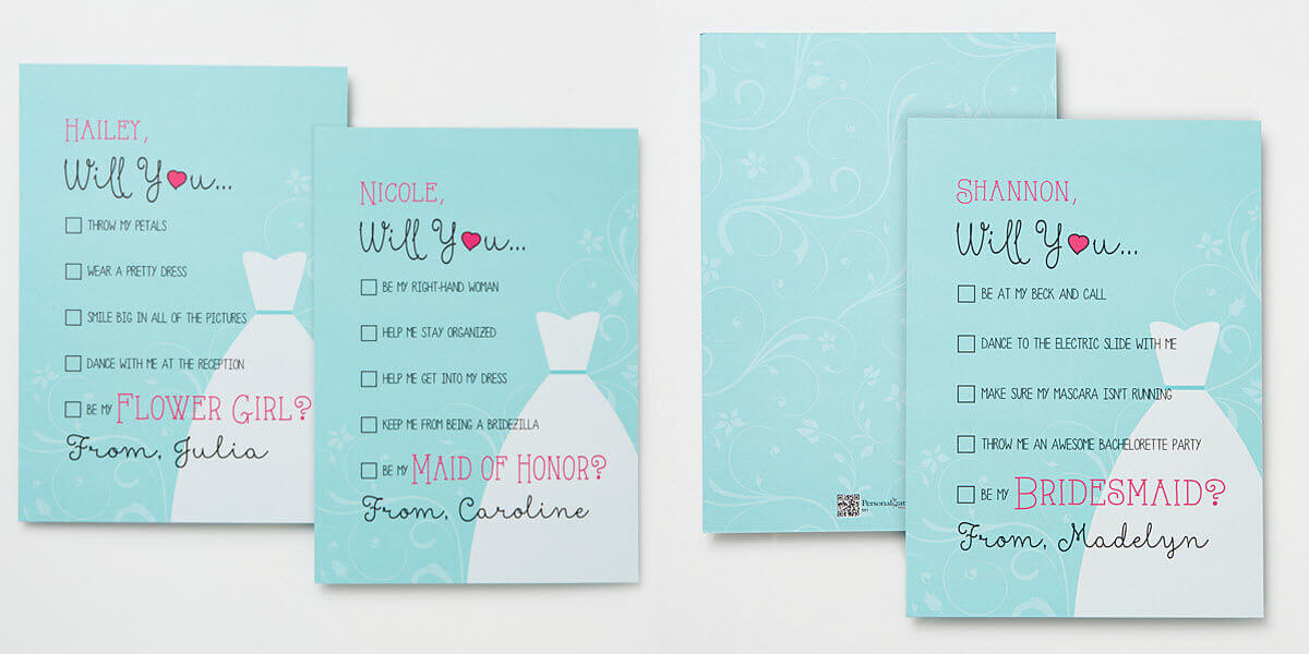 Will You Be My Bridesmaid Cards