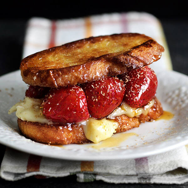 Caramel Strawberry & Brie Grilled Cheese