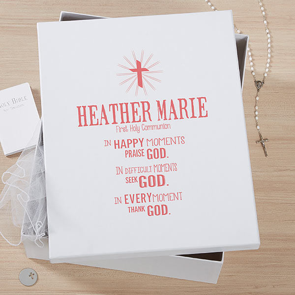 first communion gift ideas with First Communion Memory Keepsake Box