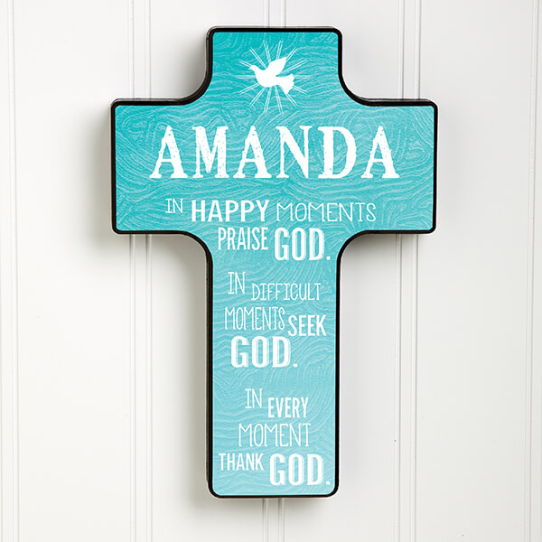 first communion gift ideas with Personalized Wall Cross