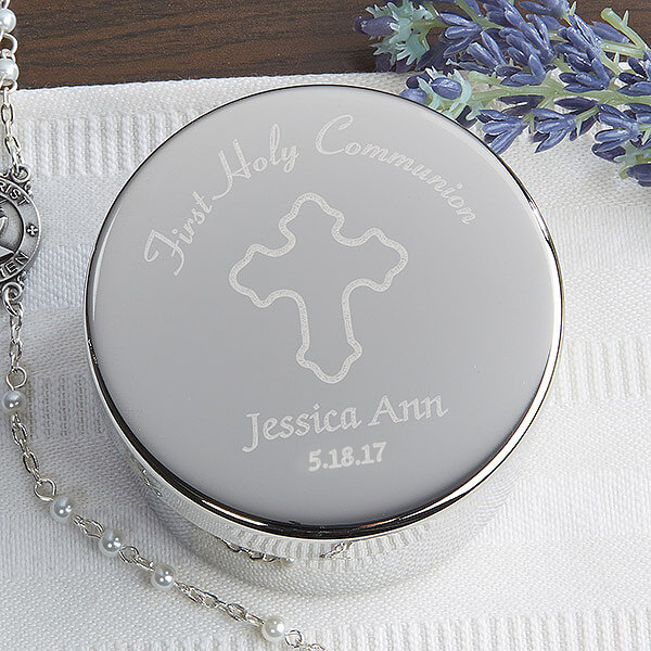 first communion gift ideas with Personalized Rosary Box