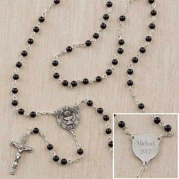 first communion gift ideas with Personalized Rosary