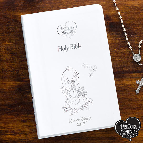 first communion gift ideas with Precious Moments Personalized Bible
