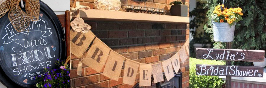 Rustic Bridal Shower DIY Banner Ideas