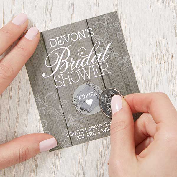 Rustic Bridal Shower Scratch Off Game