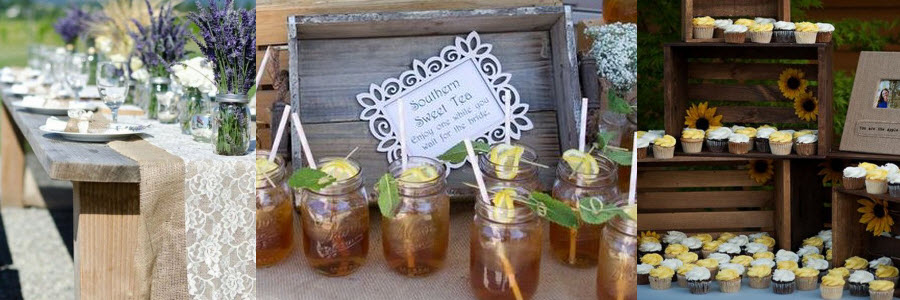 Rustic Bridal Shower Party Accents
