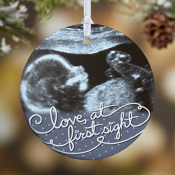 gifts for expecting moms with Personalized Sonogram Baby Photo Ornament