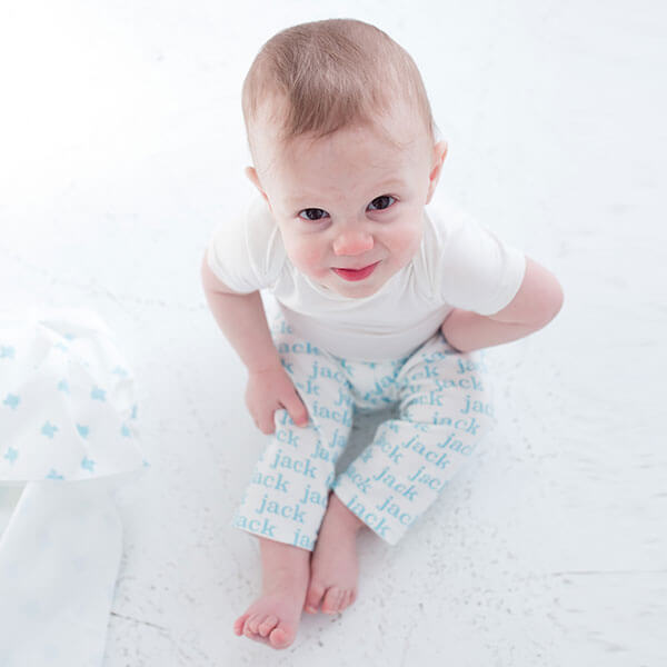 Classic Repeating Name Personalized Baby Leggings