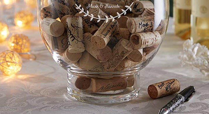 Wine Cork Wedding Guestbook Ideas