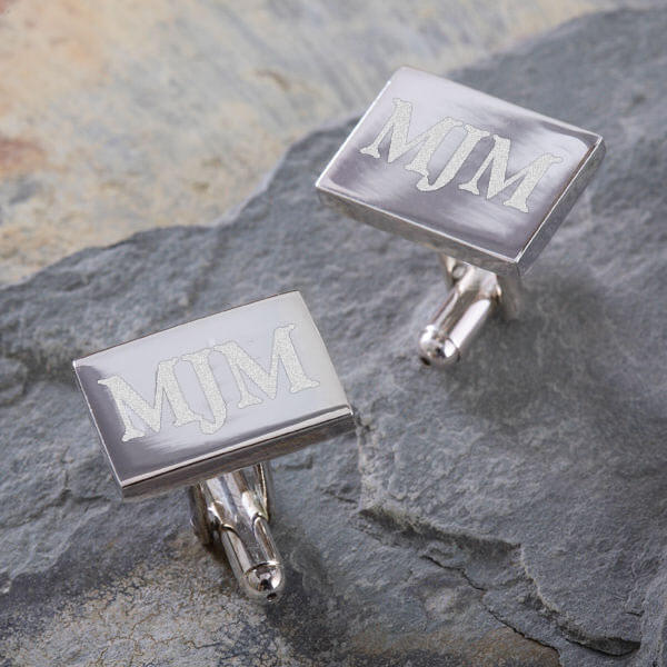 Anniversary Milestones with 25th Anniversary Gift for Him - Silver Cufflinks