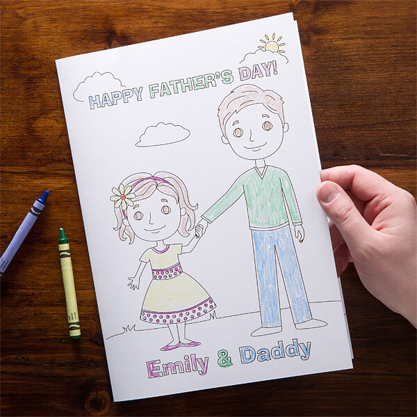 addy and Me Oversized Coloring Greeting Card