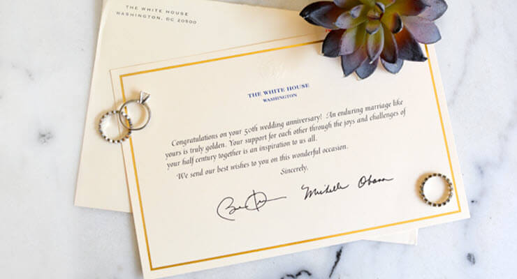 White House Anniversary Greeting - Photo 