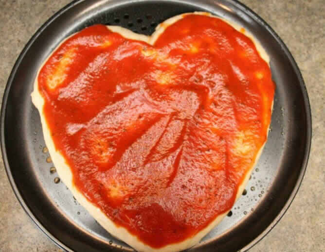 Heart Shaped Pizza