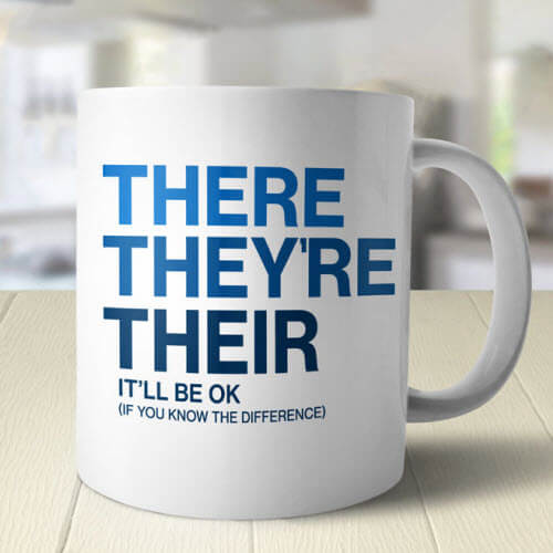There They're Their Grammar Mug