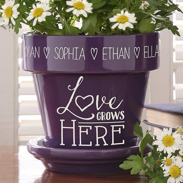 Real Estate Closing Gifts - Personalized Flower Pot