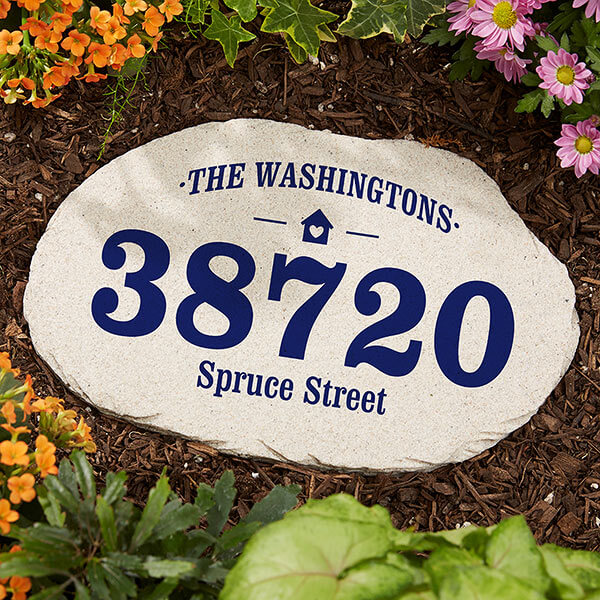 Real Estate Closing Gifts - New Address Garden Stone