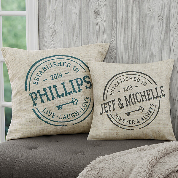 Real Estate Closing Gifts - Personalized Throw Pillows