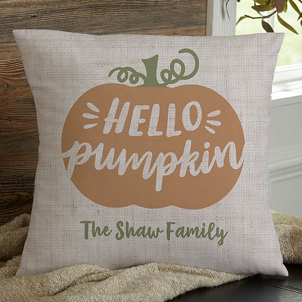 Hello Pumpkin Throw Pillows
