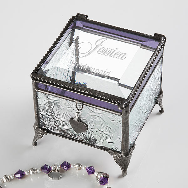 Engraved Bridesmaid Jewelry Box